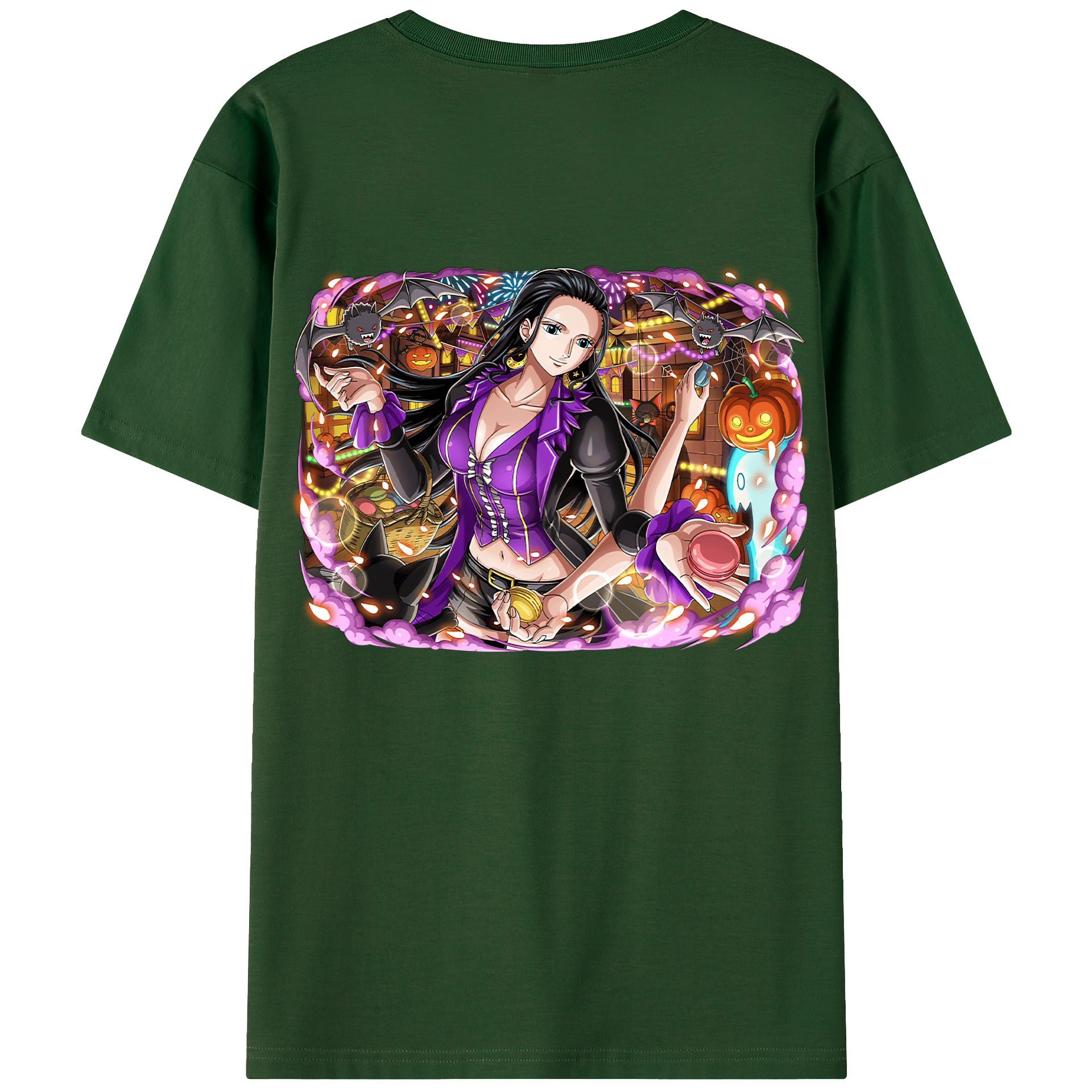 ワンピース ニコ・ロビン ONE PIECE Nico Robin 綿100％半袖Tシャツ（背面プリント）